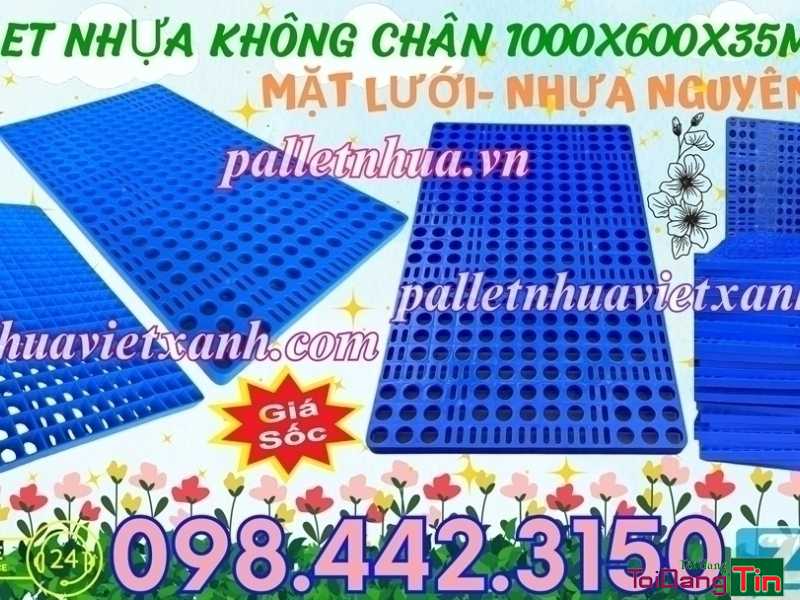 Pallet nhựa không chân 1000x600x35mm mặt lưới nhựa nguyên sinh màu xanh dương - Giao thương/ Kết bạn/ Tìm người, Cơ hội giao thương, Chào bán, TP Hồ Chí Minh - Ảnh 2