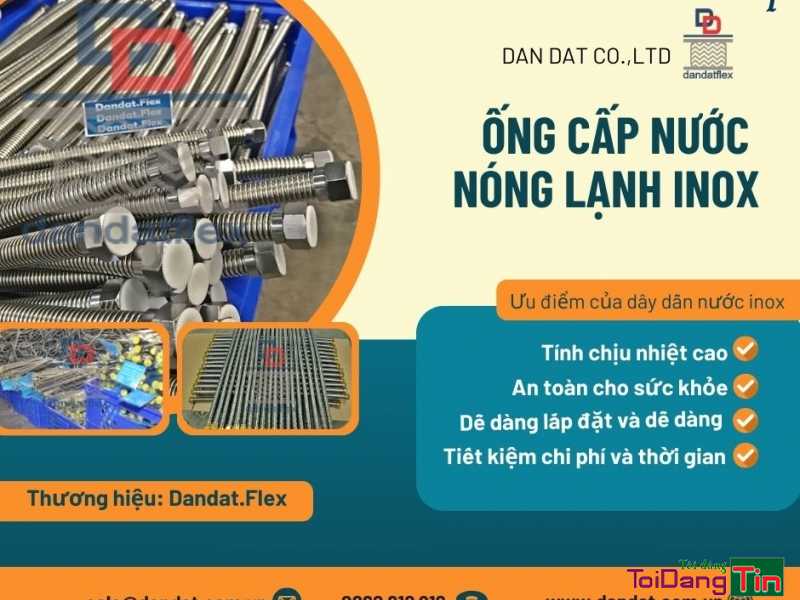 Ống dẫn nước inox, ống mềm cấp nước nóng, ống cấp nước bình nóng lạnh, dây mềm dẫn nước inox chịu nhiệt - Giao thương/ Kết bạn/ Tìm người, Cơ hội giao thương, Chào bán, Lâm Đồng - Ảnh 2