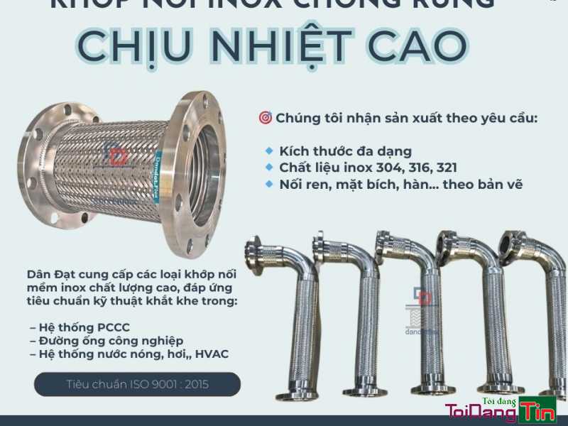 Khớp nối mềm cho đường ống nước,khớp nối mềm thủy lực, khớp nối mềm dẫn xăng dầu, khớp nối mềm inox chịu nhiệt, khớp nối mềm inox 304 - Giao thương/ Kết bạn/ Tìm người, Cơ hội giao thương, Chào bán, TP Hồ Chí Minh - Ảnh 1