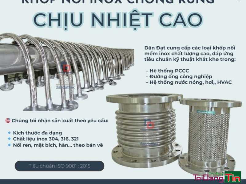 Khớp nối mềm cho đường ống nước,khớp nối mềm thủy lực, khớp nối mềm dẫn xăng dầu, khớp nối mềm inox chịu nhiệt, khớp nối mềm inox 304 - Giao thương/ Kết bạn/ Tìm người, Cơ hội giao thương, Chào bán, TP Hồ Chí Minh - Ảnh 2