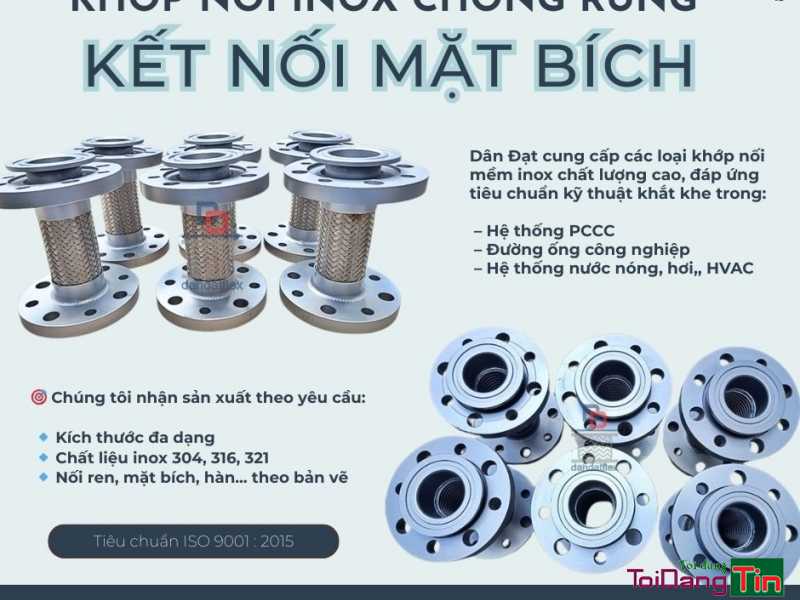 Khớp nối mềm cho đường ống nước,khớp nối mềm thủy lực, khớp nối mềm dẫn xăng dầu, khớp nối mềm inox chịu nhiệt, khớp nối mềm inox 304 - Giao thương/ Kết bạn/ Tìm người, Cơ hội giao thương, Chào bán, TP Hồ Chí Minh - Ảnh 2