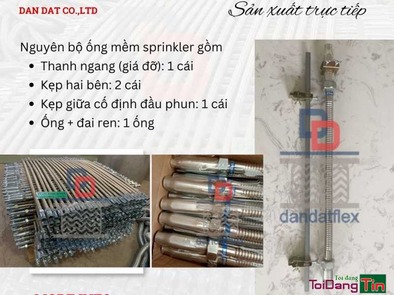 Khớp nối mềm inox dùng cho đầu sprinkler, Ống mềm kết nối đầu phun sprinkler loại 700mm, 1000mm - Giao thương/ Kết bạn/ Tìm người, Cơ hội giao thương, Chào bán, TP Hồ Chí Minh - Ảnh 1
