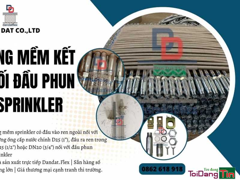 Khớp nối mềm inox dùng cho đầu sprinkler, Ống mềm kết nối đầu phun sprinkler loại 700mm, 1000mm - Giao thương/ Kết bạn/ Tìm người, Cơ hội giao thương, Chào bán, TP Hồ Chí Minh - Ảnh 2
