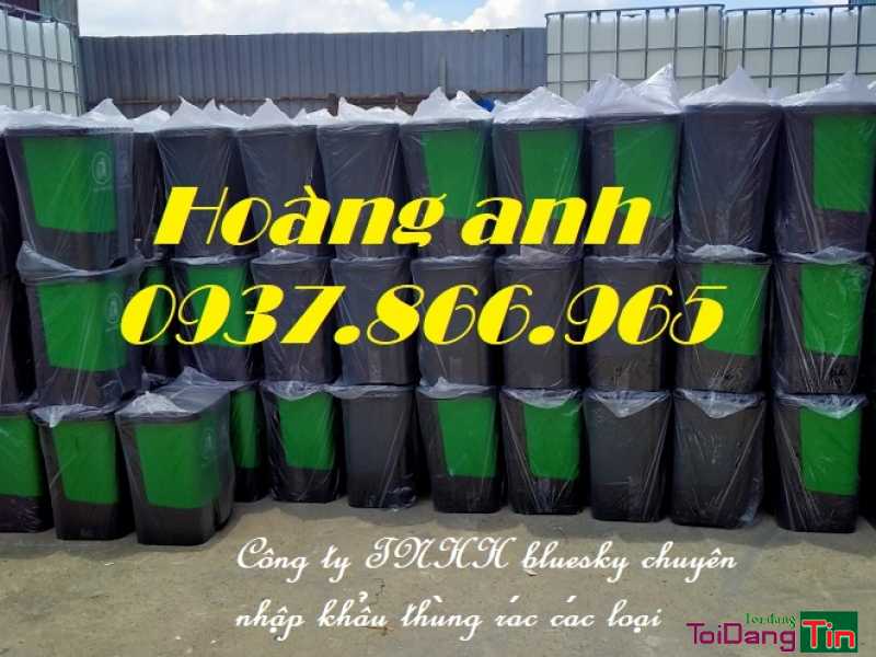Thùng rác phân loại 2 ngăn, thùng rác 60l, bán thùng rác toàn quốc - Dịch vụ, Dịch vụ khác, Cung cấp, TP Hà Nội - Ảnh 1