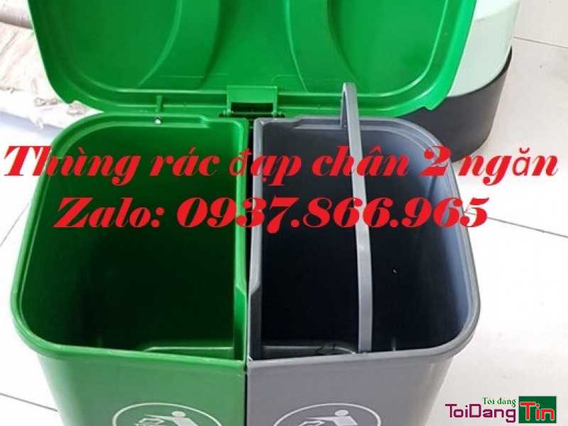 Thùng rác phân loại 2 ngăn, thùng rác 60l, bán thùng rác toàn quốc - Dịch vụ, Dịch vụ khác, Cung cấp, TP Hà Nội - Ảnh 2