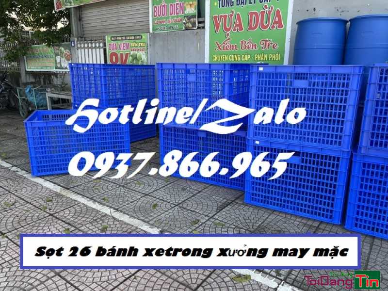 Sọt có bánh xe dùng kéo hàng trong xưởng may, Sọt chứa hàng, sọt có bánh xe dưới đáy - Dịch vụ, In ấn/ Dịch thuật, Cung cấp, TP Hà Nội - Ảnh 2