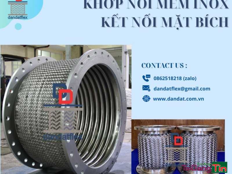 Khớp nối mềm 2 lớp lưới 2 đầu mặt bích PN16 thép áp suất 16 bar, ống dẫn dầu thủy lực bọc lưới inox - Giao thương/ Kết bạn/ Tìm người, Cơ hội giao thương, Chào bán, TP Hà Nội - Ảnh 2