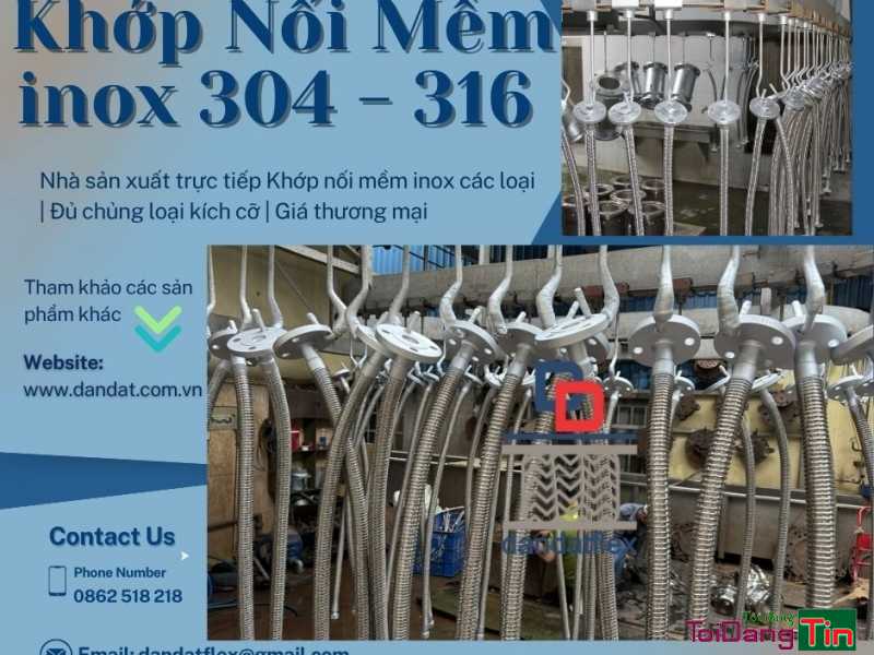 Ống mềm inox nối ren côn lõm thép dùng bơm dầu nóng, khớp nối mềm inox ren trong, khớp nối chống rung inox, khớp giảm chấn inox, khop noi mem inox - Giao thương/ Kết bạn/ Tìm người, Cơ hội giao thương, Chào bán, TP Hải Phòng - Ảnh 1