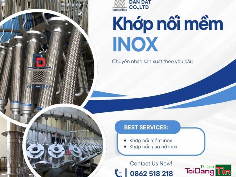 Ống mềm inox nối ren côn lõm thép dùng bơm dầu nóng, khớp nối mềm inox ren trong, khớp nối chống rung inox, khớp giảm chấn inox, khop noi mem inox - Giao thương/ Kết bạn/ Tìm người, Cơ hội giao thương, Chào bán, TP Hải Phòng - Ảnh 2