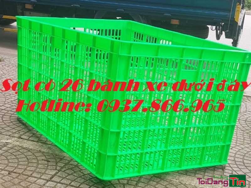 Sóng nhựa hở  có bánh xe, sọt  26 bánh xe, giá sọt nhựa dài hơn 1m, sọt có bánh xe - Dịch vụ, Xây dựng, sửa chữa, Cung cấp, TP Hà Nội - Ảnh 2